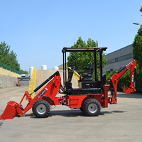 Construction de mini-pelleteuse remorquable chinoise utilisant une chargeuse sur pneus 4X4