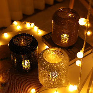 Lámpara de Mesa LED Moderna Más Vendida, Diseño Hexagonal de Hierro Forjado <span class=keywords><strong>3D</strong></span>, Funciona con Batería, Certificación CE, para Uso Doméstico - Product Image 2