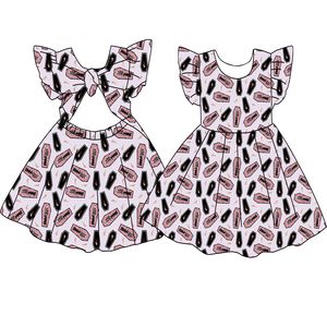 Vestido de Niña al por Mayor, Estilo Inglés, con Lazo, Largo hasta la Rodilla, con Estampado Floral, 95% Algodón, Personalizado, Oem/odm, Otoño - Product Image 6