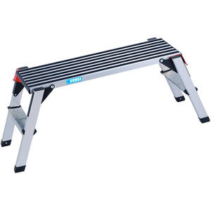 Plateforme pliante antidérapante Fervi 120 cm, établi en aluminium avec pieds réglables pour usage en atelier - Product Image 1