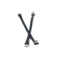 Cable de Datos USB 3.1 Tipo C Macho a Hembra, Resistente, con Carga Rápida PD, en Ángulo de 90 Grados, para Teléfonos Móviles y Bancos de Energía