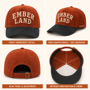 Casquette de baseball en daim à visière plate OEM ODM avec logo personnalisé et broderie 3D en relief pour les magasins de camping, les boutiques de randonnée et la vente au détail en camping-grounds - Product Image 2