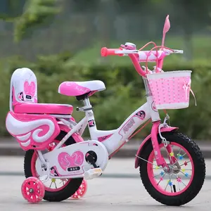 Bicicleta de calidad para niñas pequeñas, 12, 14, 16 y 18 pulgadas, rosa y roja