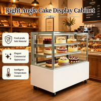 Vitrine Réfrigérée Commerciale à Angle Droit pour Pâtisseries, Vente Directe Usine, Idéale pour Boulangeries et Supermarchés