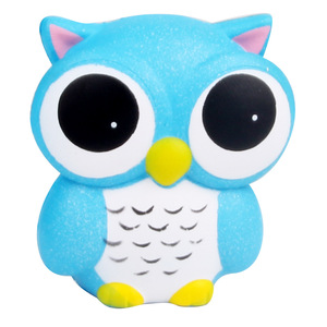 Cute Owl Shape Silicone <b>Squishy</b> Toy Soft Promotional Gift For Desk Decoration - Product Image 1