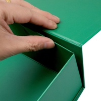 Boîte cadeau pliable portable avec logo personnalisé, organisateur de chaussures en cuir durable, vêtements, design rectangulaire, parfum, sous-vêtements, chaussettes