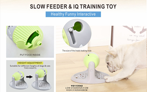Sağlık diyet gıda dispenseri ayarlanabilir yükseklik <span class=keywords><strong>Pet</strong></span> yavaş besleyici interaktif köpek kedi IQ eğitim kase oyuncaklar - Product Image 2