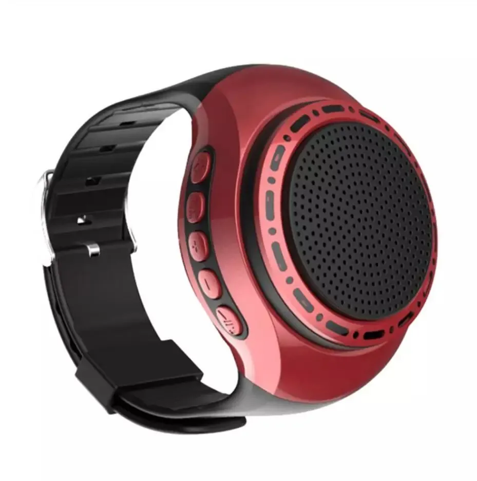 2022 New Amazon Hot Sale U6 Watch Wireless Speaker with Radio FM Portable Outdoor Sports Running LED Colorful Support TF Card