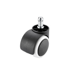 Roulettes de chaise de bureau pivotantes silencieuses noires et blanches, roues de meubles, capacité de charge de 60 kg, accessoires pour chaise de jeu - Product Image 1