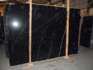 Wholesale Prices Natural Stone <strong>Black</strong> <strong>Marquina</strong> Marble Slabs Wall Panel - Product Image 1