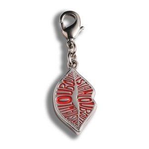 Llavero de Metal Plateado con Esmalte Suave en Forma de Labios Rojos Sexys con Logotipo de Marca, Recuerdo, Regalo - Product Image 1