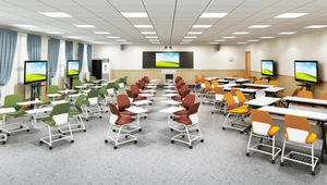 เก้าอี้เรียนพลาสติก Borito YZ-668-2 ทนทาน ทันสมัย พร้อมที่วางเขียน ที่เก็บของด้านล่าง เหมาะสำหรับนักเรียนประถม โรงอาหาร บ้าน และสำนักงาน - Product Image 2