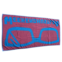 Serviettes de plage jacquard avec logo personnalisé, serviettes de bain luxueuses et douces, serviettes de piscine en coton tissé velours, qualité économique.