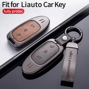 Kẽm Hợp Kim Da Chìa Khóa Xe Fob Trường Hợp Bìa Cho Lixiang <span class=keywords><strong>L7</strong></span> L8 L9 Chìa Khóa Xe Phụ Kiện Chìa Khóa Xe Kim Loại Trường Hợp - Product Image 2