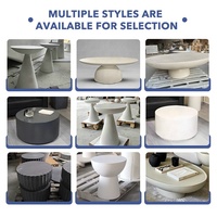 Vente directe usine – Table d'appoint ronde en béton/ciment haute résistance et durable pour extérieur, villa et jardin