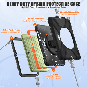 Funda Resistente a Golpes para Tablet <span class=keywords><strong>Samsung</strong></span> <span class=keywords><strong>Galaxy</strong></span> <span class=keywords><strong>Tab</strong></span> Active 5 <span class=keywords><strong>Pro</strong></span> 10.1 con Correa de Mano y Correa para el Hombro, Soporte Incorporado - Product Image 3