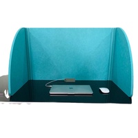 Cloisons de confidentialité de bureau pliables en polyester, insonorisées, adhésives, en forme de U, entièrement enveloppantes