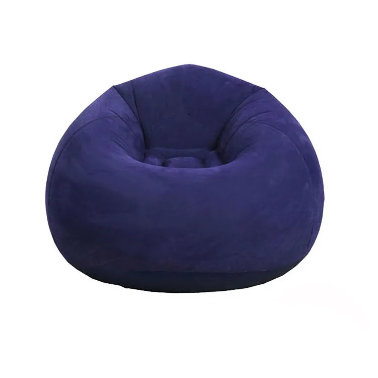 Lazy Boy Sofa Living Room Inflatable Bean Bag Chair Air Sofa Inflatable Recliner Flocked PVC Inflatable Chair