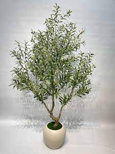Albero di <span class=keywords><strong>Ulivo</strong></span> Artificiale da Interno di Alta Qualità, 2,1 Metri, con Vaso <span class=keywords><strong>Bianco</strong></span>, per Decorazione Domestica - Product Image 2