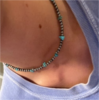 Western Cowgirl Style Navajo Perle Turquoise Collier Ensemble pour Femme Cadeau