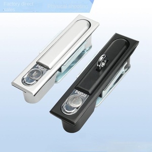 Cerradura de puerta de Panel de armario Industrial, botón pulsador de aleación de aluminio/zinc, manija abatible de puerta de armario electrónico, cerradura plana - Product Image 4