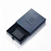 Boîte cadeau de luxe à tiroir coulissant, logo personnalisé en relief et estampage à chaud, boîte rigide en papier spécial pour bijoux et petits cadeaux