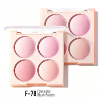 Palette de fard à joues quatre couleurs OEM, plusieurs teintes, fard à joues naturel mat, poudre, marque privée, maquillage pour le visage