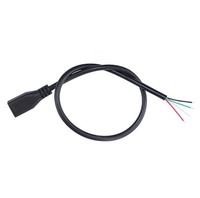 Cable Conector de Carga y Datos Micro USB de 2 y 4 Pines, Macho/Hembra a Cable Abierto de 2 y 4 Hilos
