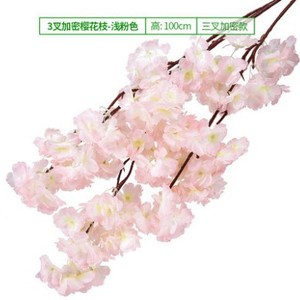 กิ่งซากุระประดิษฐ์สีชมพูเข้ม 100 ซม. แบบสามกิ่ง สำหรับตกแต่งบ้าน ระเบียง ตั้งพื้น - Product Image 3