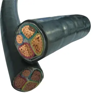 Cable de alimentación subterráneo de cobre Cu XLPE / PVC de bajo voltaje 3x95mm2