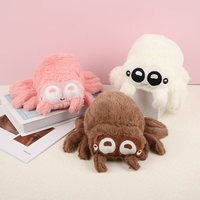 Peluche Lucas l'araignée de 17 cm, jouet en peluche pour bébé, araignée noire, blanche et grise, jouet en peluche de dessin animé, poupée en peluche d'araignée, cadeau pour enfants