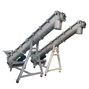 DZJX curry used stainless steel screw auger conveyor suppliers 8 meter wam es168 / 219 / 273 / 323 u-type cement screw conveyors