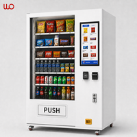 Mesin Penjual Otomatis Snack & Minuman Pintar Komersial dengan Bodi Baja Tahan Karat, Layar Sentuh, dan Manajemen Berbasis Cloud