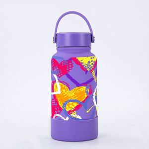 304 Macarons Stainless Steel Water Bottle Double Wall Vacuum Flask Sport Travel Tumbler 32Oz Wide Mouth Bottle - Product Image 4