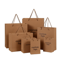 Tas Kado Kertas Kraft Ivory Board dengan Logo Kustom dan Pegangan Daur Ulang untuk Pakaian, Sepatu, Kaus Kaki, Perhiasan & Jam Tangan