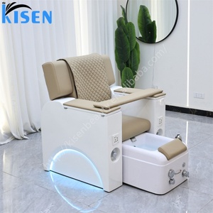 เก้าอี้นวดทำเล็บไฟฟ้าสีดำชมพูขาว รุ่น Kisen Luxury Modern Professional Salon พร้อมระบบประปา สำหรับร้านทำเล็บและร้านเสริมสวย - Product Image 1