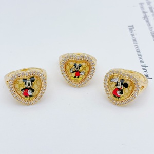 Jml ขายส่ง14K เคลือบทอง14K แหวนการ์ตูนเด็กที่สวยงามแหวน anillos infantiles laminde Oro