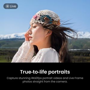 Caméra Insta 360 Luna Ultra 8K avec double objectif Leica, zoom 12x, écran tactile détachable de 2 pouces avec puce IA, caméra professionnelle - Product Image 4