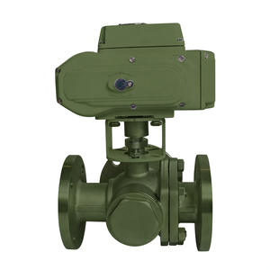 Válvulas Motorizadas de la Serie Covna Hk60-Q-Tf, Válvula de Bola Eléctrica de Tres Vías con Brida de Grado Alimenticio Ip67100 Mm, Válvula de Bola Motorizada - Product Image 3