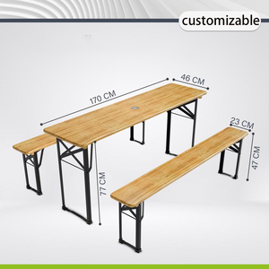 Giá bán buôn ngoài trời bia gấp bàn ghế thiết lập có thể gập lại bàn ăn thiết lập - Product Image 2