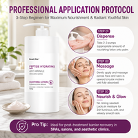 Lotion apaisante professionnelle pour salon 1000g, multi-peptides, anti-âge, nourrissante, hydratation intense, soin de la peau, vente en gros