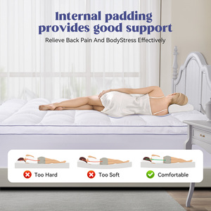 Quilted Breathable 40-Fabric Knitted Polyester Luxury Folding <b>Bed</b> Mat Mattress Protector Fitted Sheet All-Season Machine Home - Product Image 5
