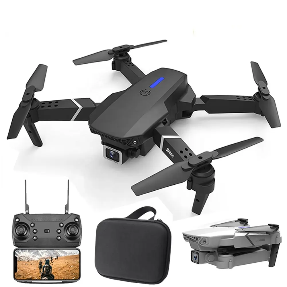 Takenoken Professional RC Quadcopter Drone with 4K Dual HD Camera Foldable 1080P Wifi Pro Drone Toys Height Hold Mode E88 Drone