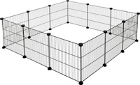 Parc pour petits animaux pour chiots Hamsters Lapins Clôture métallique durable avec cage pour chien respirante