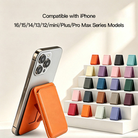 Support de téléphone magnétique puissant et porte-cartes en cuir PU pliable, compatible avec les supports de bureau, en stock, pour usage professionnel