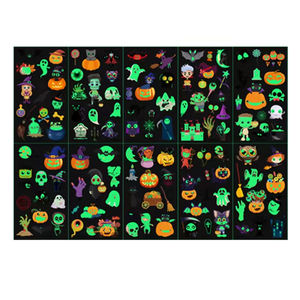 Decoración de Halloween personalizada, calaveras de araña, <span class=keywords><strong>bruja</strong></span>, calabaza, tatuaje, pegatina, accesorios de juego de fiesta, suministros pequeños, pegatinas para fiesta de regalo - Product Image 5