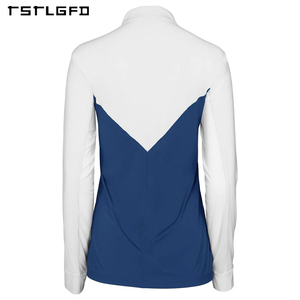 可持续高品质常规版型速干半拉链拼色马术休闲夏季环保女式马术服 - Product Image 5