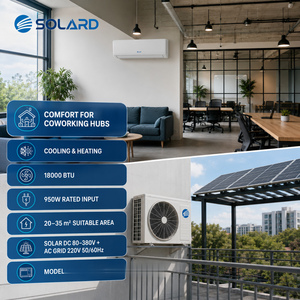 Climatiseur Solaire Hybride 18000 BTU AC PV à Entraînement Direct, Murale, Chauffage et Refroidissement, 80-380V, Usage Domestique Extérieur SLD-DCAC-18000E S - Product Image 1