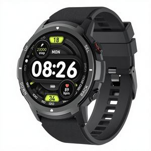 Montre connectée S52 avec surveillance de la fréquence cardiaque, de l'oxygène sanguin et de la santé, fonction appel, étanche, écran TFT en silicone, cadran magnétique - Product Image 1