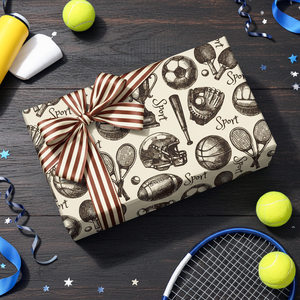Papier cadeau sportif à thème dessin animé, papier cadeau pour championnats d'enfants, disponible en gros et personnalisable - Product Image 5